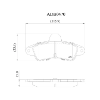Тормозные колодки дисковые, комплект ALLIED NIPPON 1441279668 E8T K1D ADB0470