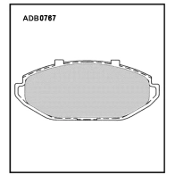 Тормозные колодки дисковые, комплект ALLIED NIPPON 1441279673 W0UO K2O ADB0767