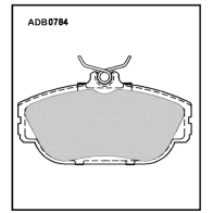 Тормозные колодки дисковые, комплект ALLIED NIPPON NF7A 6JW 1441279675 ADB0784