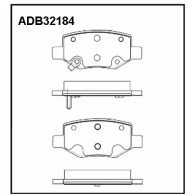 Тормозные колодки дисковые, комплект ALLIED NIPPON S3V2N E6 ADB32184 1441279686