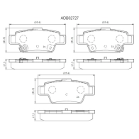 Тормозные колодки дисковые, комплект ALLIED NIPPON ADB32727 1441279687 OI 3JPZ