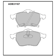 Тормозные колодки дисковые, комплект ALLIED NIPPON 1441279692 ADB31167 2GV FTW