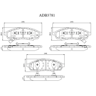 Тормозные колодки дисковые, комплект ALLIED NIPPON 1441279697 QN 6RJ97 ADB3781