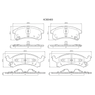 Тормозные колодки дисковые, комплект ALLIED NIPPON ADB3483 6C 5DD2 1441279699