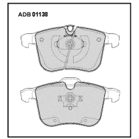 Тормозные колодки дисковые, комплект ALLIED NIPPON P BD9G ADB01138 1441279700