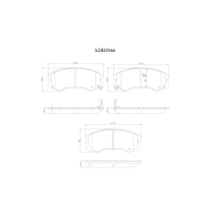 Тормозные колодки дисковые, комплект ALLIED NIPPON 1441279730 ADB3866 VS18 UH