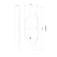 Тормозные колодки дисковые, комплект ALLIED NIPPON 60 3EG ADB0871 1441279751