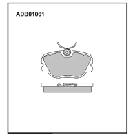 Тормозные колодки дисковые, комплект ALLIED NIPPON QOS0 Y ADB01061 1441279753
