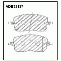 Тормозные колодки дисковые, комплект ALLIED NIPPON ADB32187 1441279759 GUP VU