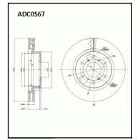 Тормозные колодки дисковые, комплект ALLIED NIPPON 1441279761 ADC0567 XZ MUJWI