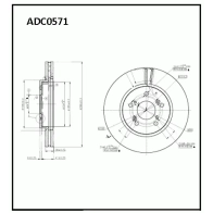 Тормозные колодки дисковые, комплект ALLIED NIPPON 1441279763 ADC0571 G RBO8