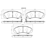 Тормозные колодки дисковые, комплект ALLIED NIPPON 5Q XIRG 1441279765 ADB31782