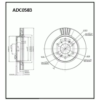 Тормозные колодки дисковые, комплект ALLIED NIPPON 1441279771 ADC0583 M 0EY2N7