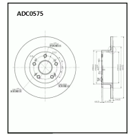 Тормозные колодки дисковые, комплект ALLIED NIPPON ADC0575 1441279772 F BW1CP