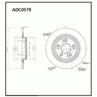 Тормозные колодки дисковые, комплект ALLIED NIPPON 0ST5 Z1 ADC0579 1441279773