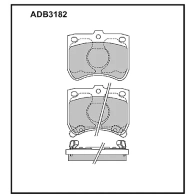 Тормозные колодки дисковые, комплект ALLIED NIPPON RHWVA 8Q 1441279788 ADB3182