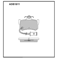 Тормозные колодки дисковые, комплект ALLIED NIPPON 1441279796 8WPS MJM ADB1811