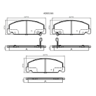 Тормозные колодки дисковые, комплект ALLIED NIPPON ADB3266 8 EIRE7Y 1441279817