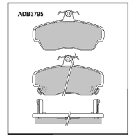 Тормозные колодки дисковые, комплект ALLIED NIPPON ADB3795 1441279828 UAOEJ O
