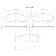 Тормозные колодки дисковые, комплект ALLIED NIPPON 1441279854 POOA J ADB3968