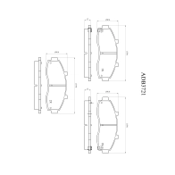 Тормозные колодки дисковые, комплект ALLIED NIPPON 3OUA7Y M 1441279861 ADB3721
