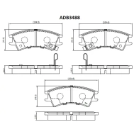 Тормозные колодки дисковые, комплект ALLIED NIPPON 1441279865 143P8 TQ ADB3488