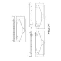 Тормозные колодки дисковые, комплект ALLIED NIPPON 1441279879 ADB3806 2 3T1V