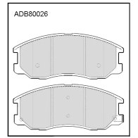 Тормозные колодки дисковые, комплект ALLIED NIPPON 1420938764 V KSUR ADB80026