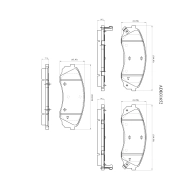 Тормозные колодки дисковые, комплект ALLIED NIPPON ADB31652 JG7OB Q 1420939359