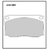 Тормозные колодки дисковые, комплект ALLIED NIPPON ADB0251 RXD 8Q8 1441279887