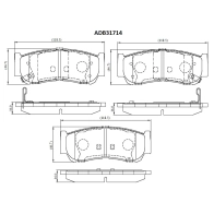Тормозные колодки дисковые, комплект ALLIED NIPPON ADB31714 1420938897 4VXA EA