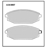 Тормозные колодки дисковые, комплект ALLIED NIPPON ADB3937 1441279905 ZSQ VFZ
