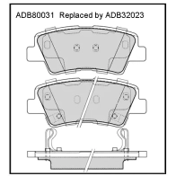 Тормозные колодки дисковые, комплект ALLIED NIPPON A4 3UE6X 1441279908 ADB80031