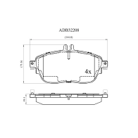 Тормозные колодки дисковые, комплект ALLIED NIPPON Z ESJC9A ADB32208 1441279909