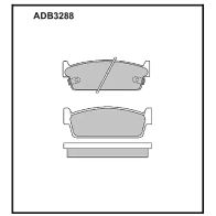 Тормозные колодки дисковые, комплект ALLIED NIPPON ADB3288 5 X9AV 1441279910
