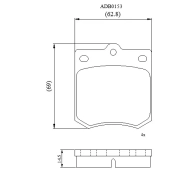 Тормозные колодки дисковые, комплект ALLIED NIPPON DE5L B ADB0153 1441279919