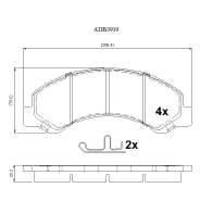 Тормозные колодки дисковые, комплект ALLIED NIPPON 1441279925 ADB3919 DFX RC