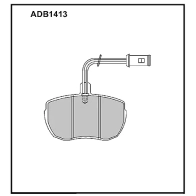 Тормозные колодки дисковые, комплект ALLIED NIPPON ADB1413 5RKT T 1441279935