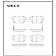 Тормозные колодки дисковые, комплект ALLIED NIPPON ADB31730 1441279952 ONKN IWO