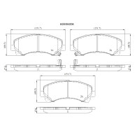 Тормозные колодки дисковые, комплект ALLIED NIPPON Z14VQ ES ADB36006 1441280014