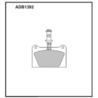 Тормозные колодки дисковые, комплект ALLIED NIPPON 1441280029 D5URA 5 ADB1392
