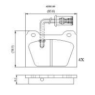Тормозные колодки дисковые, комплект ALLIED NIPPON 9BJ2 S ADB1169 1441280032