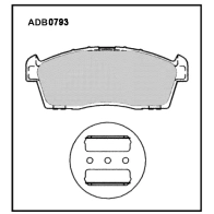 Тормозные колодки дисковые, комплект ALLIED NIPPON ADB0793 1420939988 V9K XD