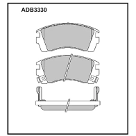 Тормозные колодки дисковые, комплект ALLIED NIPPON 1441280080 V 6TN2 ADB3330