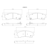 Тормозные колодки дисковые, комплект ALLIED NIPPON 83MM 94 ADB3823 1441280108