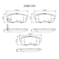 Тормозные колодки дисковые, комплект ALLIED NIPPON ADB31283 1441280115 ITJHXG 6