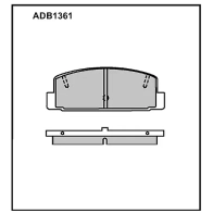 Тормозные колодки дисковые, комплект ALLIED NIPPON ADB1361 1441280122 G0V9 4M