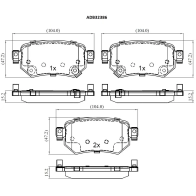 Тормозные колодки дисковые, комплект ALLIED NIPPON ADB32386 2 8UY9LD 1441280129