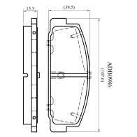 Тормозные колодки дисковые, комплект ALLIED NIPPON 5 GLGLH ADB0986 1420936454