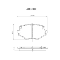 Тормозные колодки дисковые, комплект ALLIED NIPPON LVQ7Q G 1441280140 ADB3820